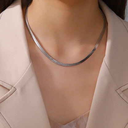 Elegant Sterling Silver Snake Chain Necklace