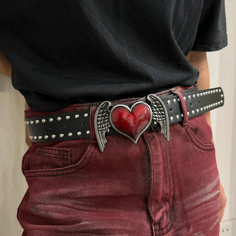 Women's Studded Denim Belt Adjustable Waist 28-36