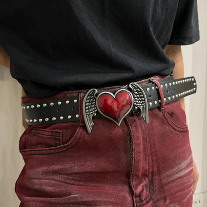 Women's Studded Denim Belt Adjustable Waist 28-36