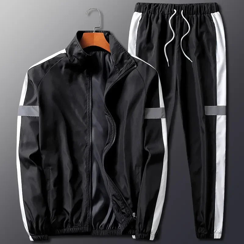 Men's Sporty Zip Up Tracksuit Set