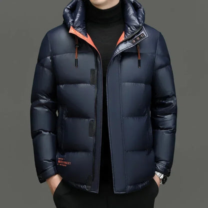 Warm Mens Hooded Parka Coat