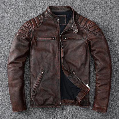 Real Leather Fur Lined Pilot Jacket