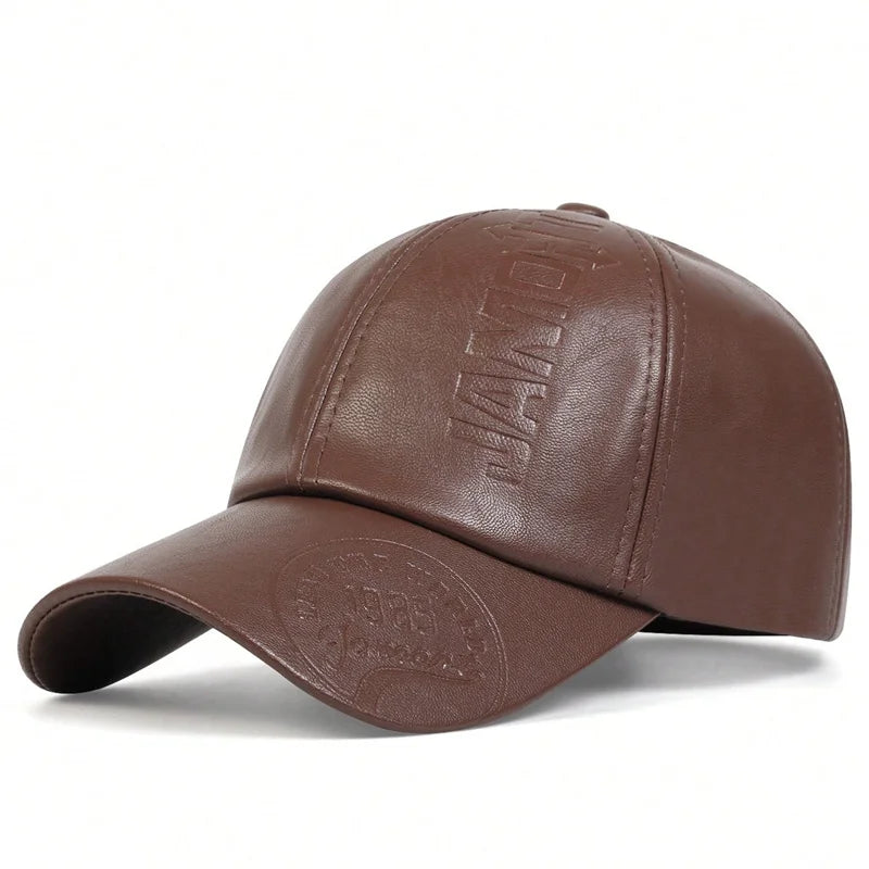 Vintage Tan Baseball Hat - Adjustable Size