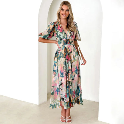 Elegant Flower Long Dress