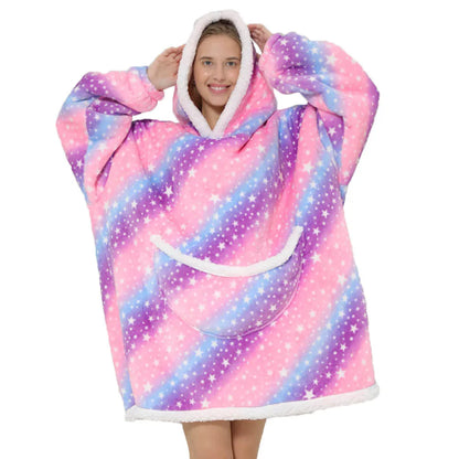 Cozy Hooded Blanket with Pockets