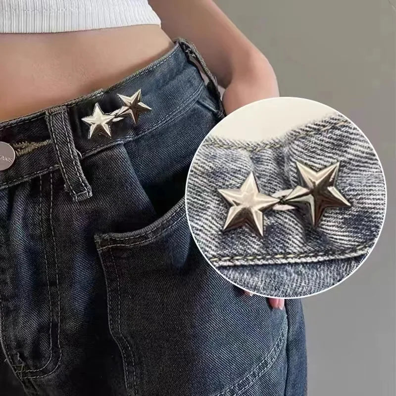 Waist Pin Double Star Buckle - OutfitLondon