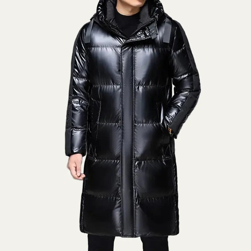 Men's Waterproof Parka Coat with Fleece Lined Hood