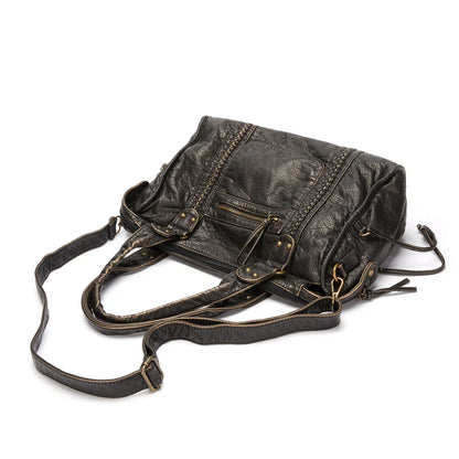 Elegant Women's Leather Tote Handbag