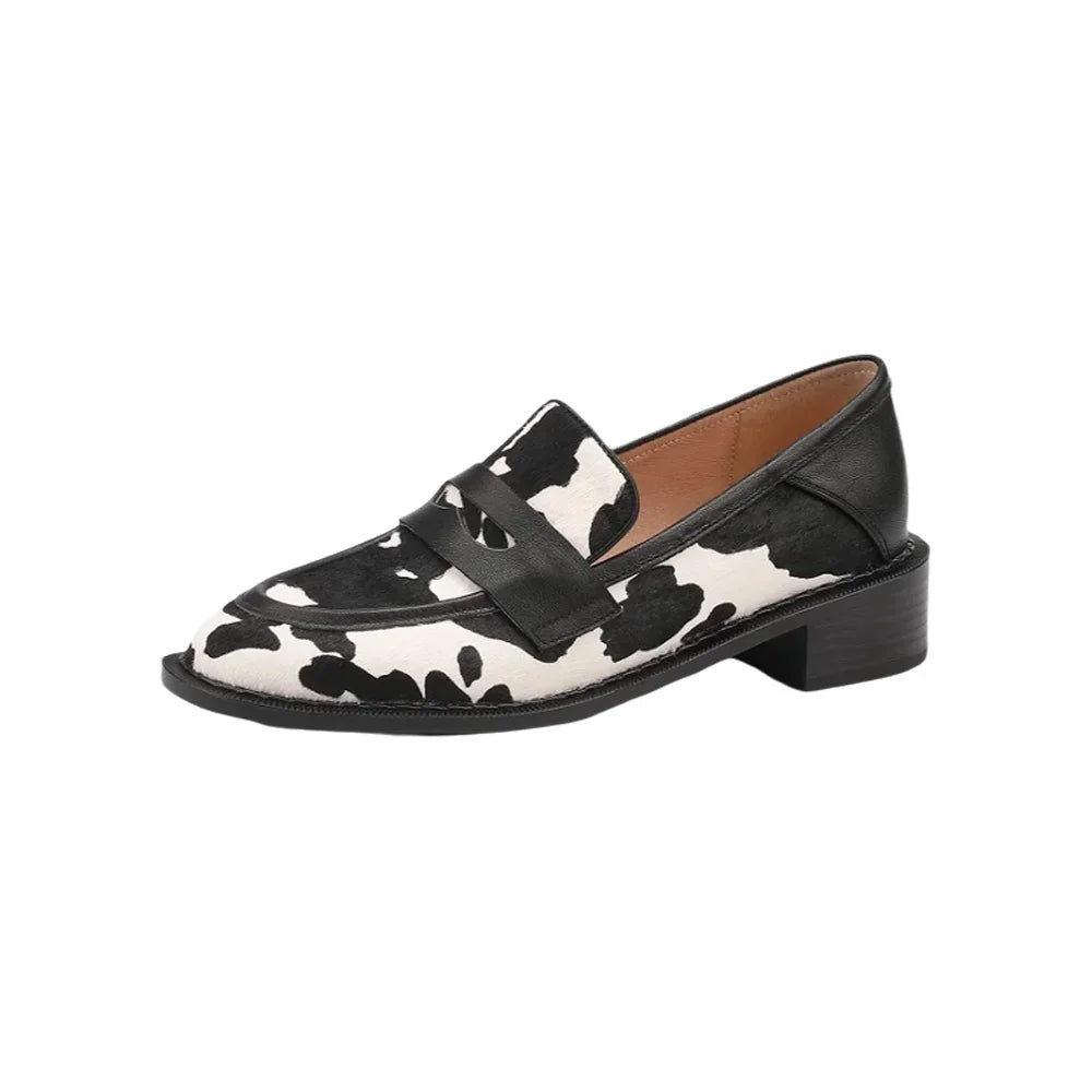 Soft Slip On Loafers with Low Heel - OutfitLondon