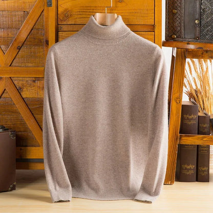 Premium Warm Cashmere Men's Turtleneck Sweater