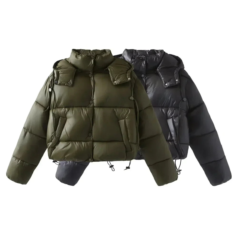 Women's Quilted Puffer Jacket Hooded