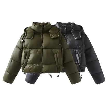 Women's Quilted Puffer Jacket Hooded