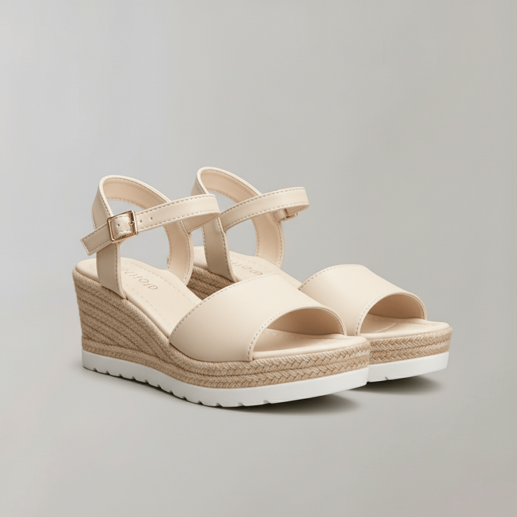 Elegant Heel Sandals with Buckle Detail
