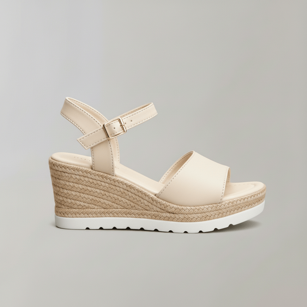 Elegant Heel Sandals with Buckle Detail