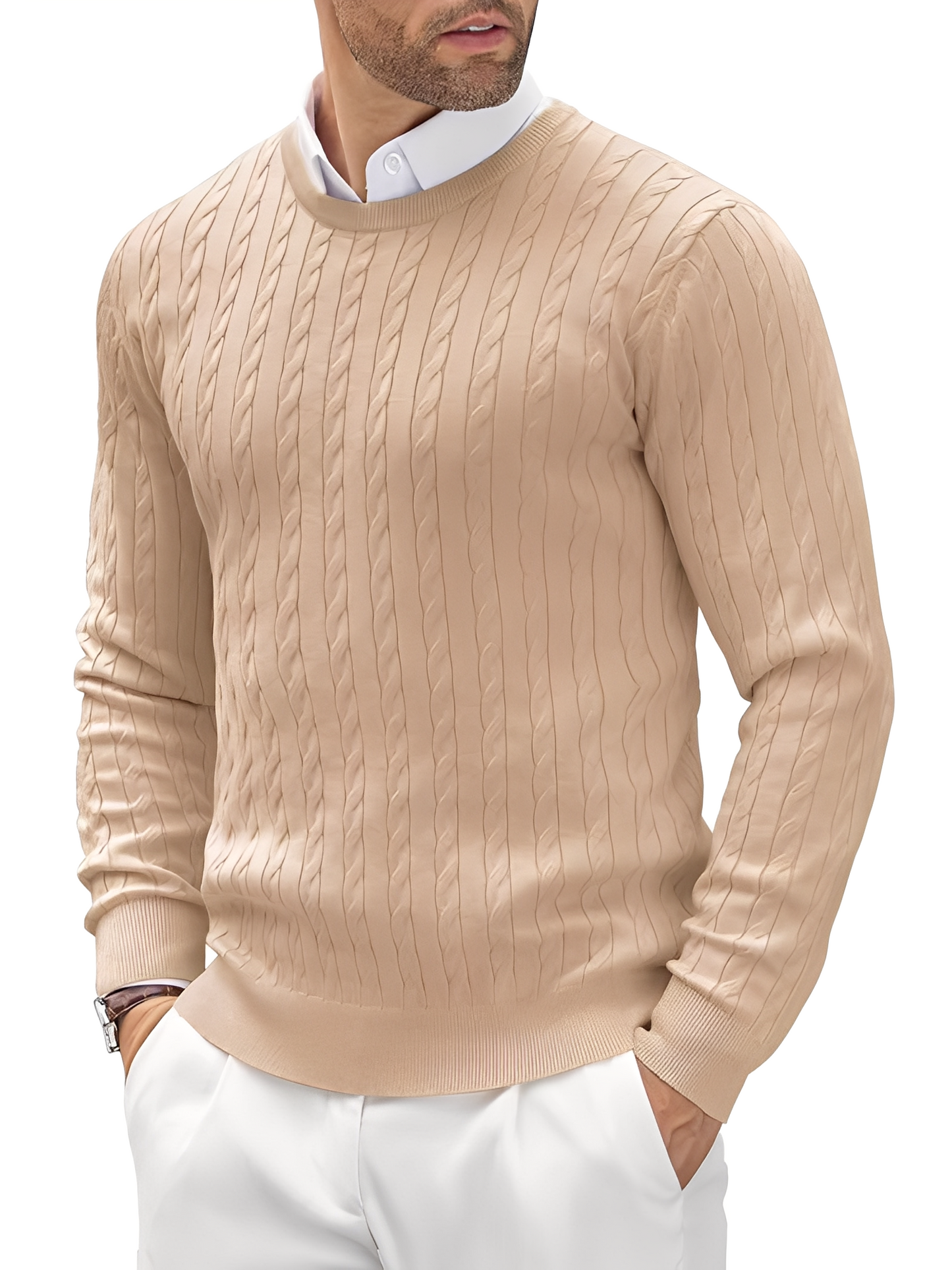 Fashionable Fitted Knit Sweater