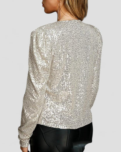 Glittering Sequined Ladies Evening Jacket