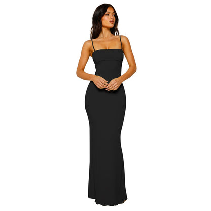 Sleek Women's Strapless Bodycon Evening Dress