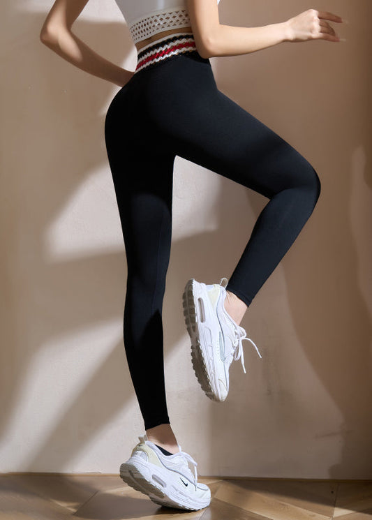 Women's Red Capri Leggings Quick Dry Nylon Blend - OutfitLondon