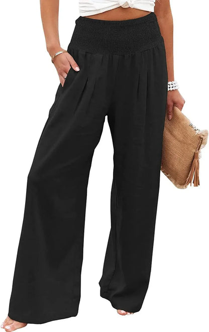 Relaxed Fit Women's Cotton Trousers
