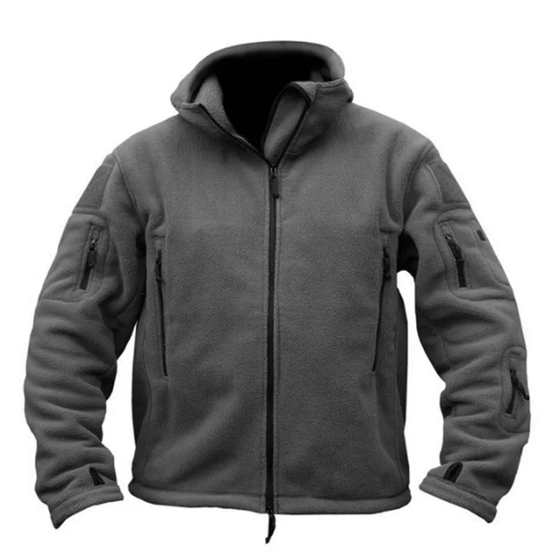 Men's Thermal Fleece Jacket Water Resistant Zippered Pockets