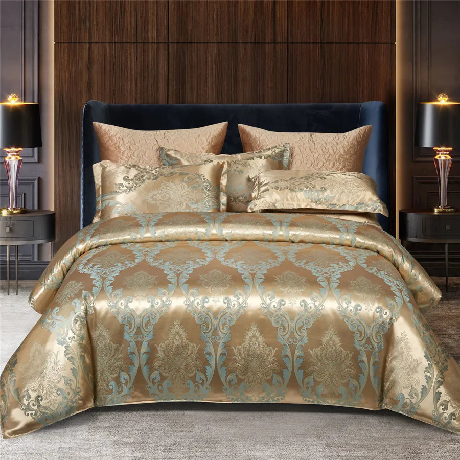 Plush Navy Blue Comforter Bedding Set - OutfitLondon
