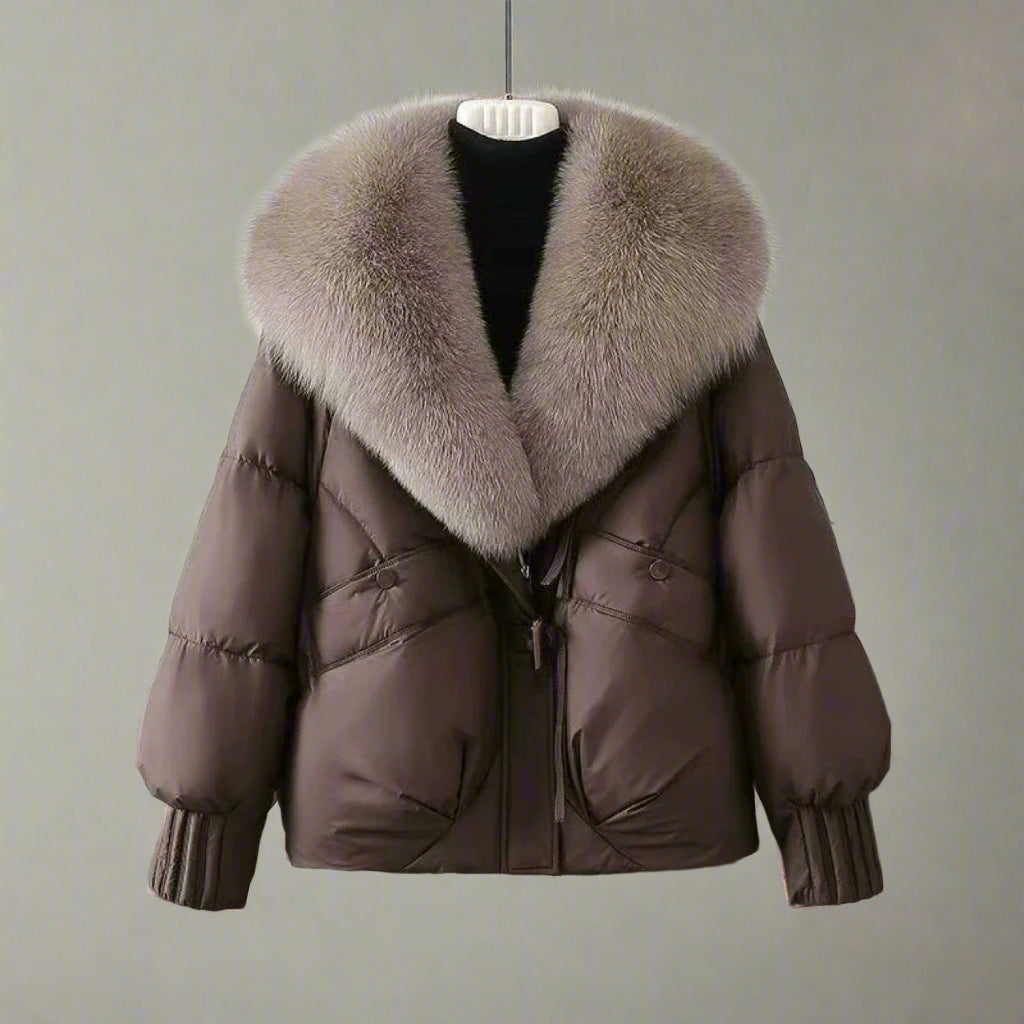 Casual Fit Puffer Coat | Faux Fur Hooded Jacket
