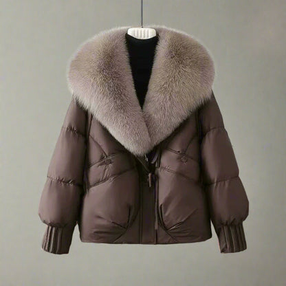 Casual Fit Puffer Coat | Faux Fur Hooded Jacket