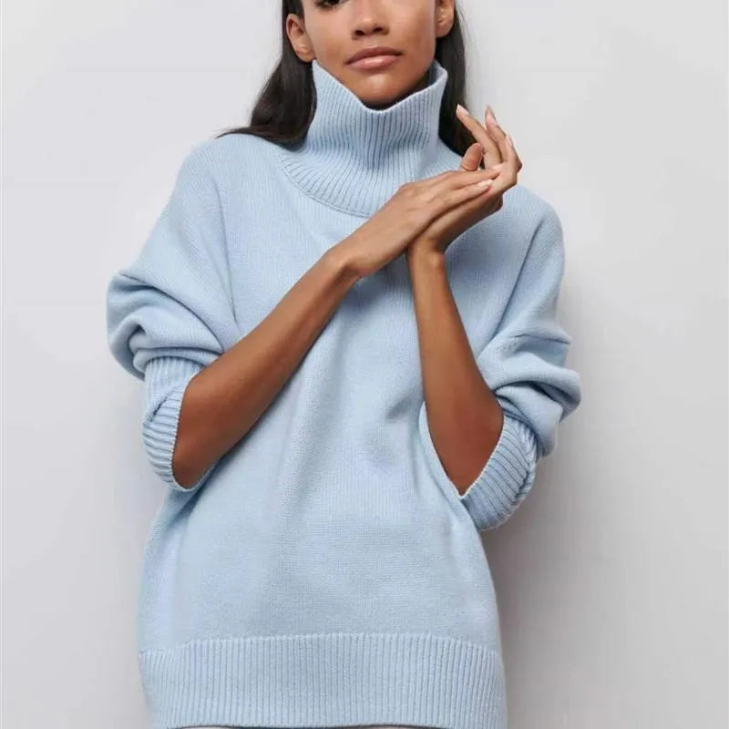 Cozy Big Fit Crew Neck Wool Sweater
