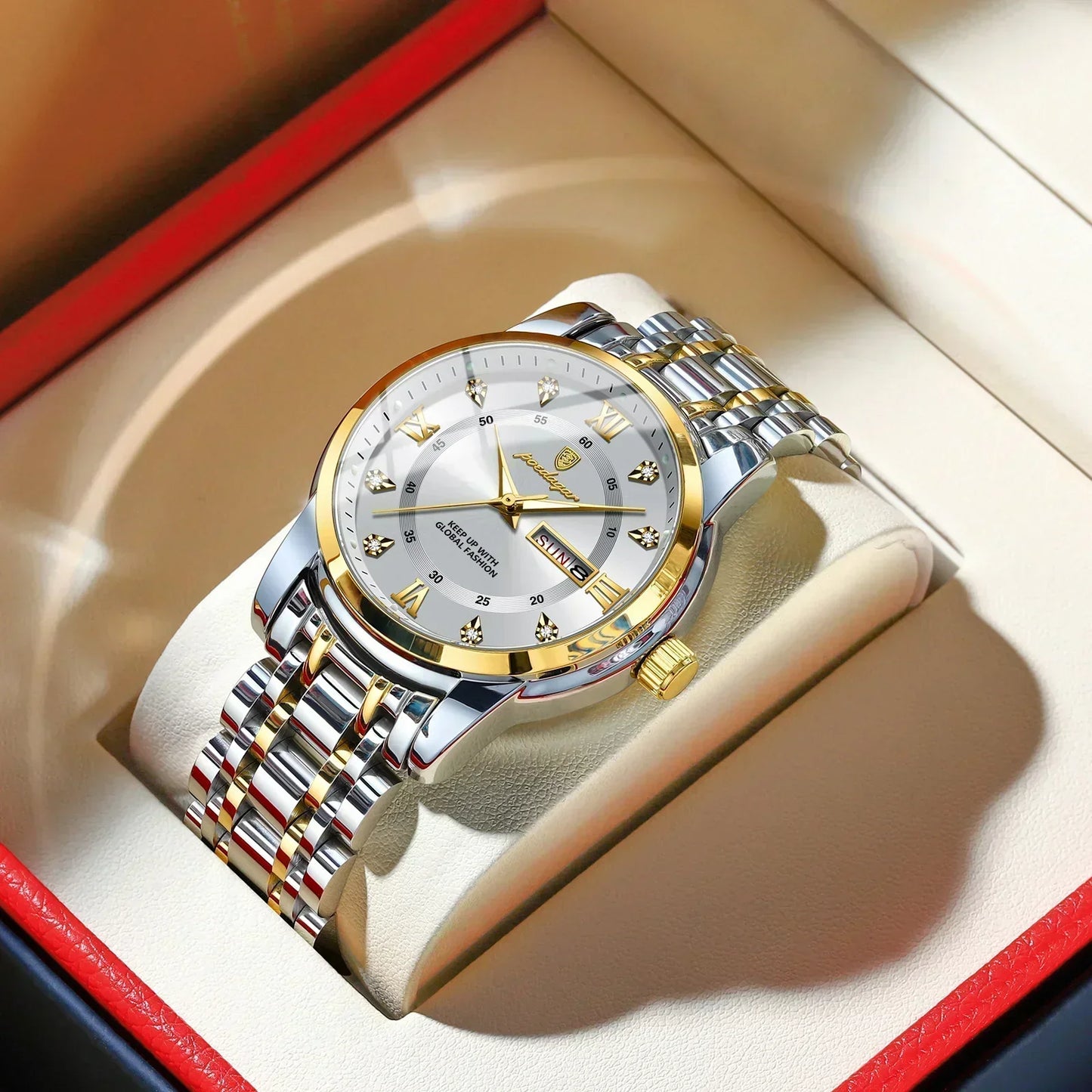 Elegant Crystal Quartz Timepiece