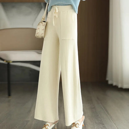 Comfortable Wide Leg Drawstring Pants