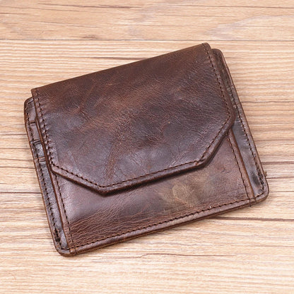 Genuine Brown Leather Mens Wallet