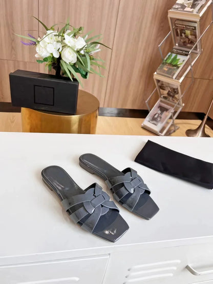 Genuine Leather Soft Slide Sandals
