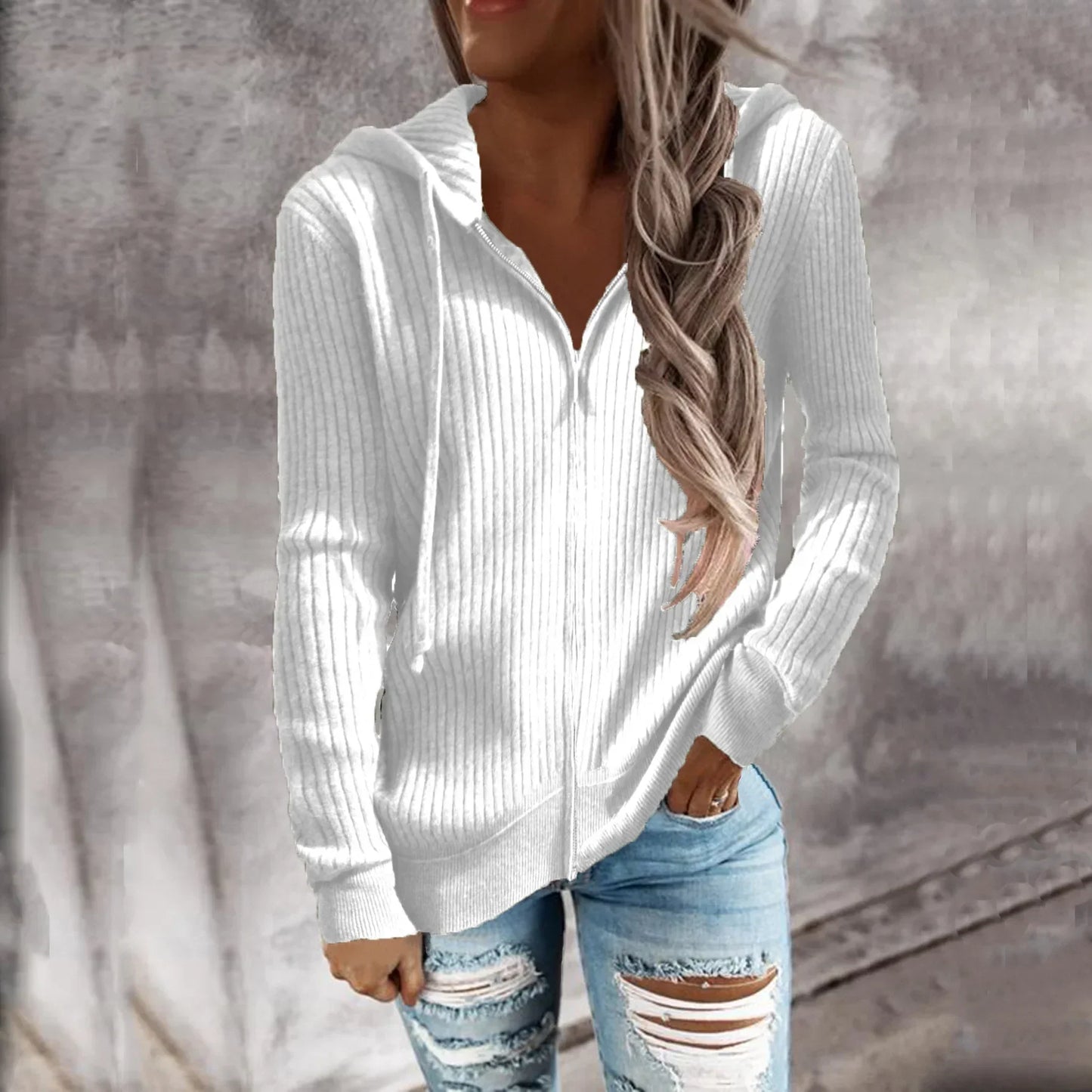 Warm Women's Zip Up Fleece Hoodie Jacket