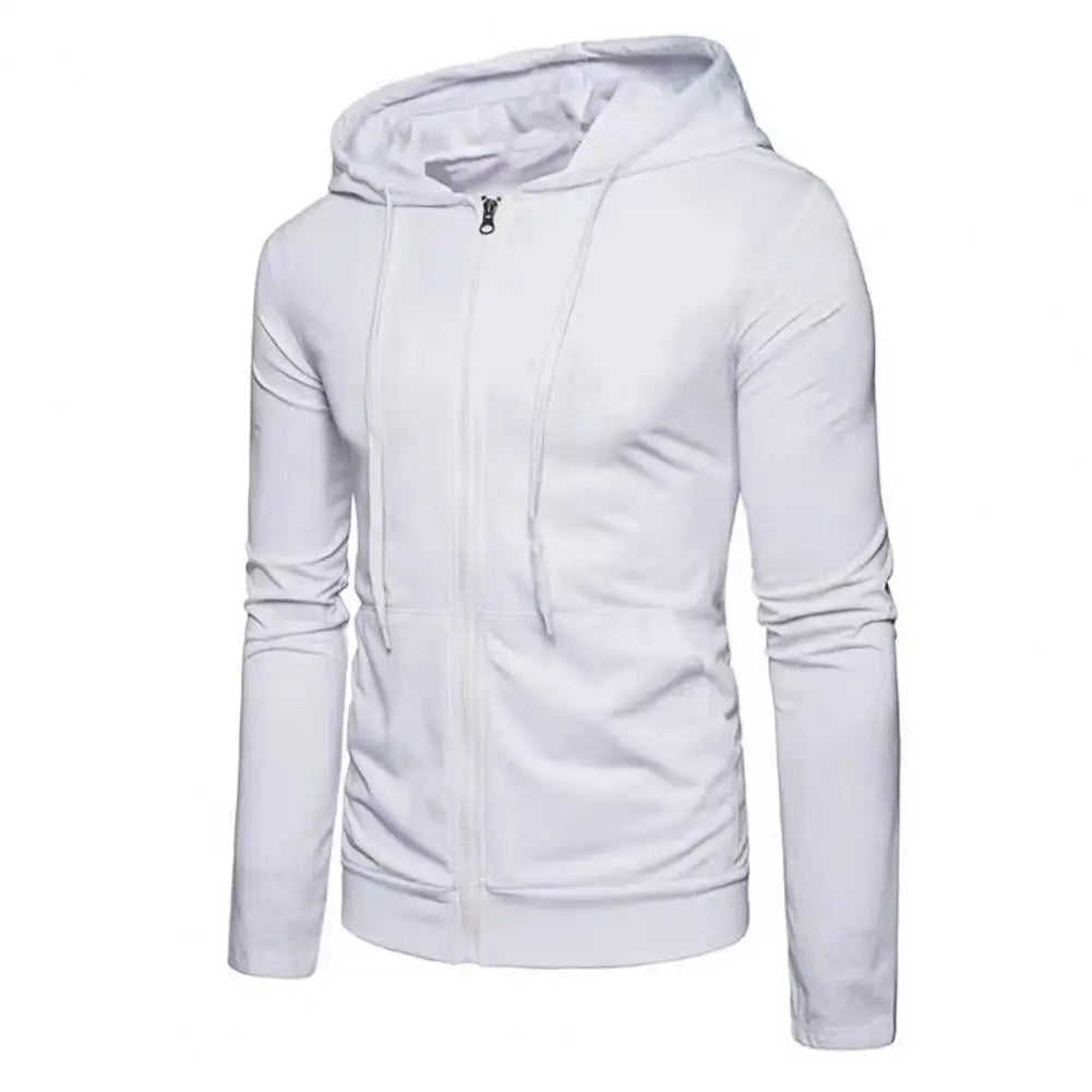 Men's Sporty Fitted Zip Up Hoodie