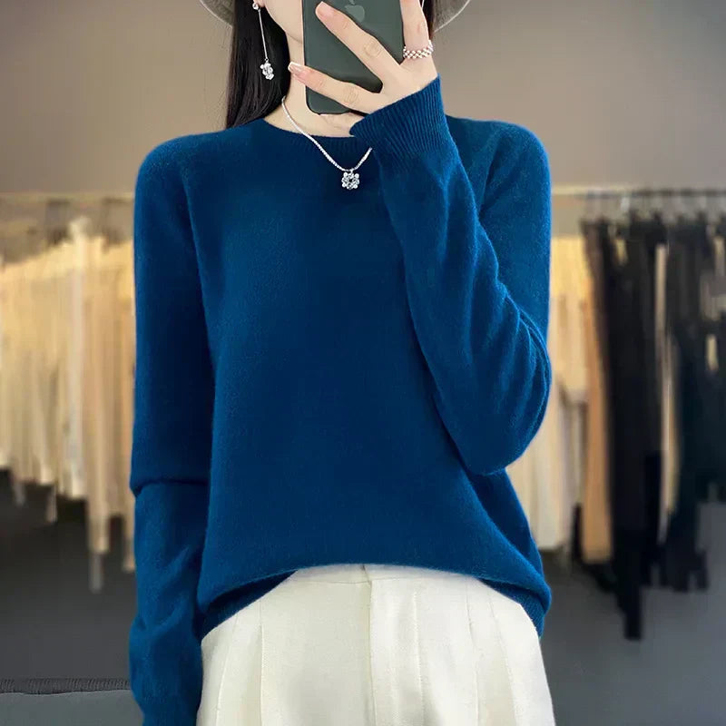 Soft Women's Merino Wool Crew Sweater