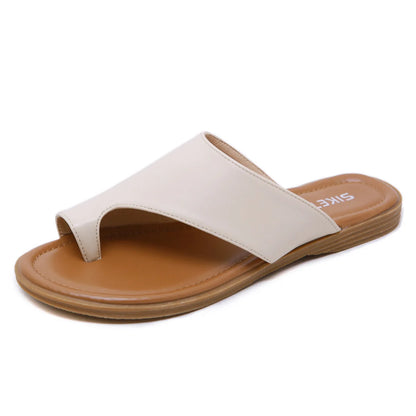 Women's Soft Synthetic Leather Flip Flop Shoes