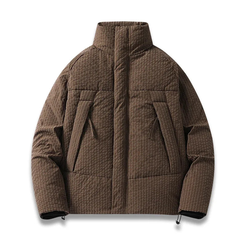 Men's Quilted Parka Windproof Insulated Black