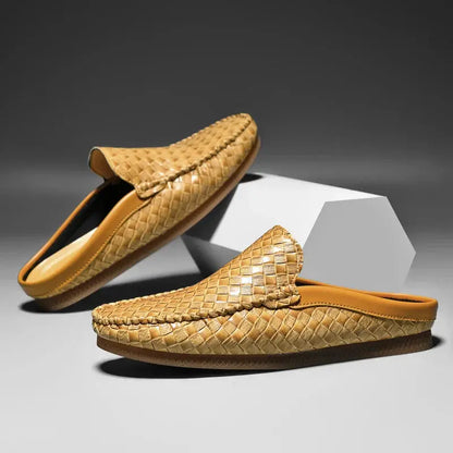 Luxury Leather Mule Shoes - Classic Handmade Design