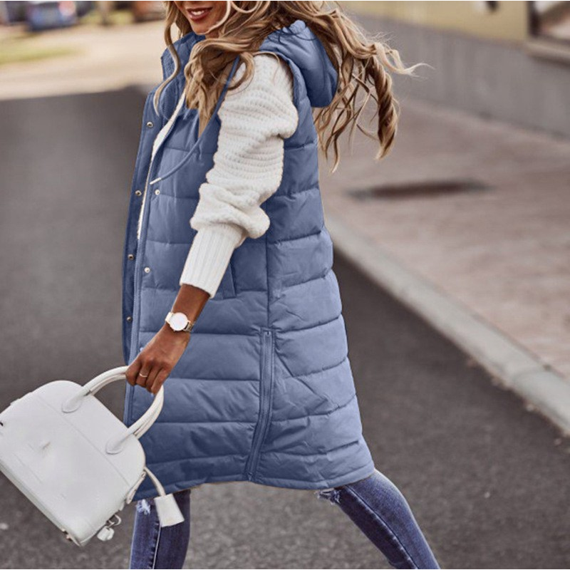 Warm Women's Fleece Hooded Vest