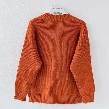 Elegant Ladies' Button Front Sweater