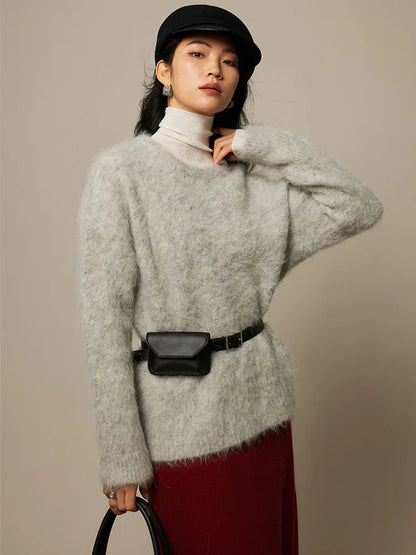 Soft Oversized Alpaca Knit Sweater