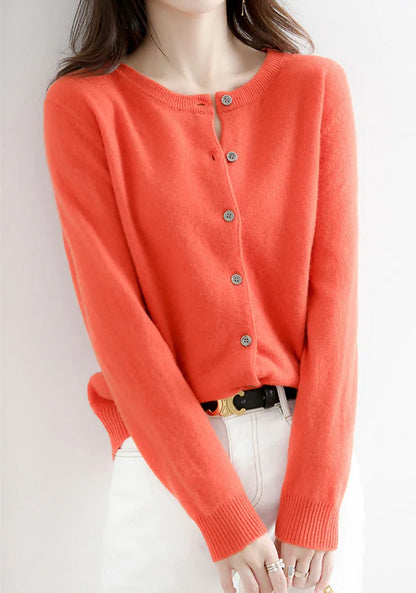 Soft Women's Open Front Cashmere Cardigan Sweater