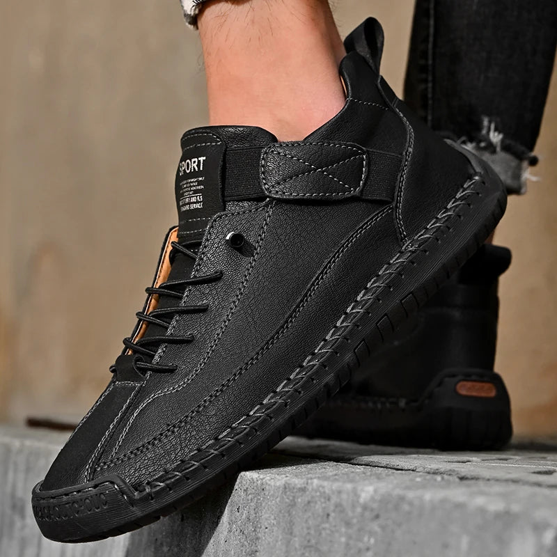 Men's Comfortable Lace Up Sneakers with Good Grip Sole