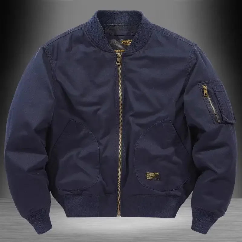 Relaxed Fit Cotton Bomber Jacket