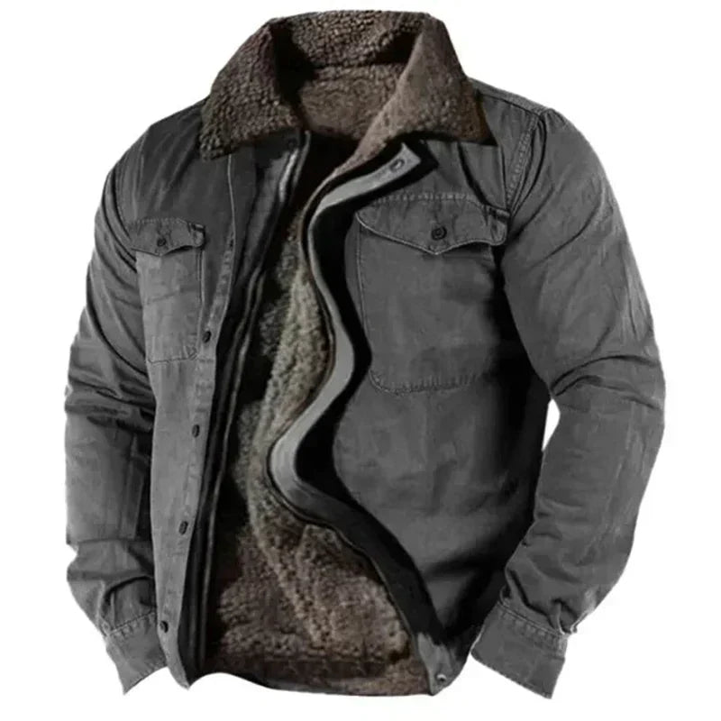 Warm Fleece Lined Casual Parka Jacket