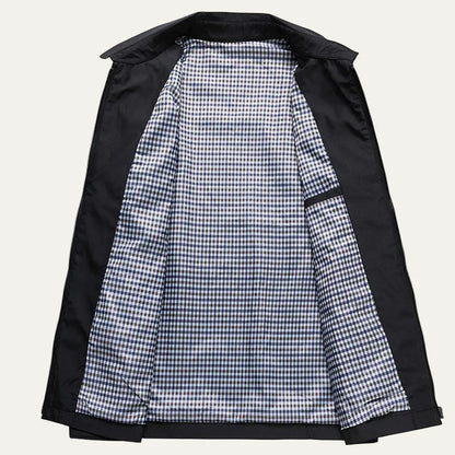 Men's Traditional Plaid Insulated Zipper Work Jacket