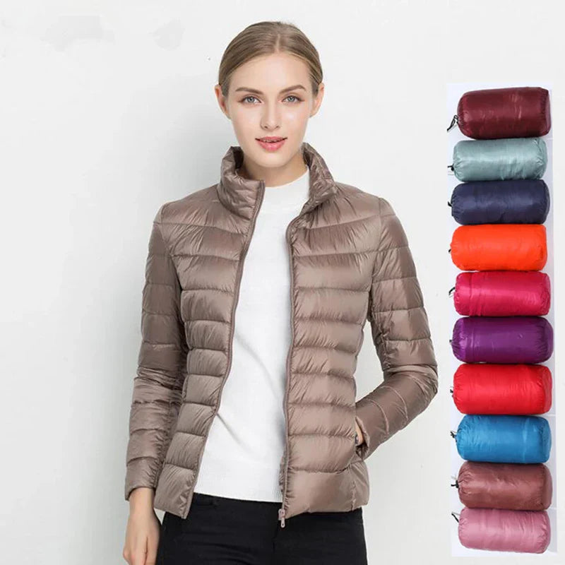 Packable Women's Down Filled Coat - OutfitLondon