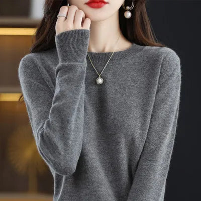 Warm Wool Crew Neck Women's Winter Sweater