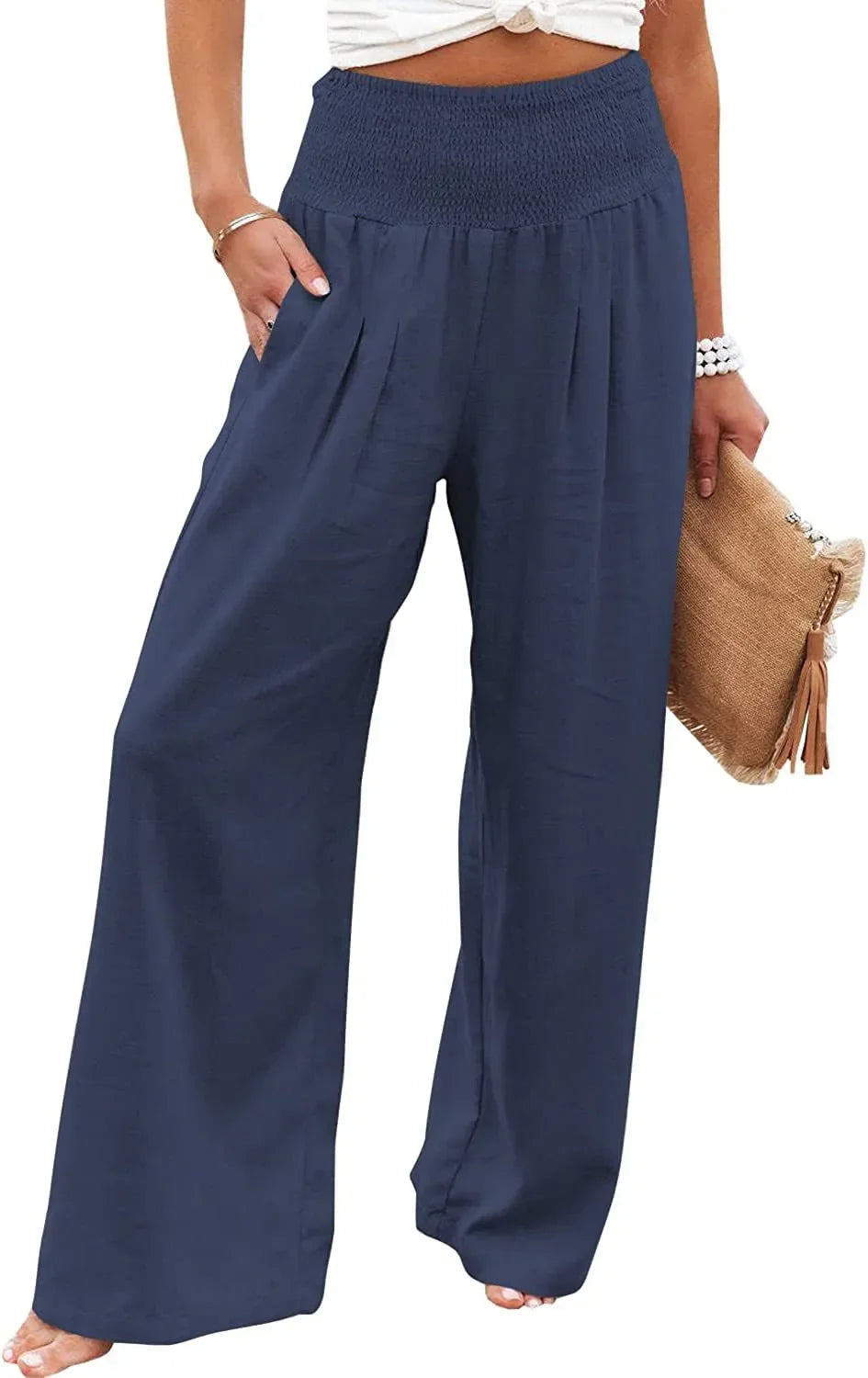 Relaxed Fit Women's Cotton Trousers