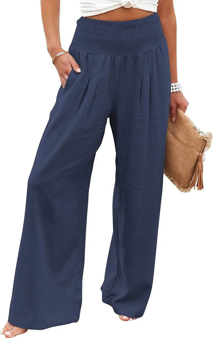 Relaxed Fit Women's Cotton Trousers